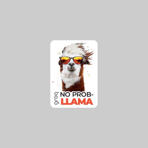 Groq No Prob Llama Sticker