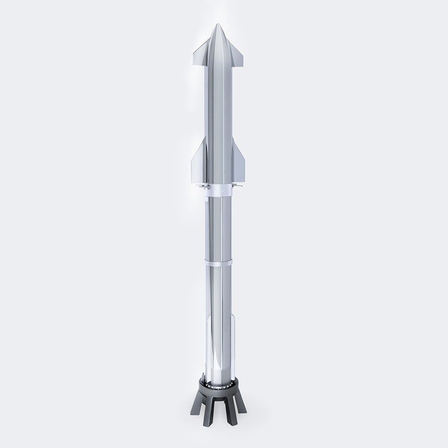 SpaceX Super Heavy chrome model 1:150