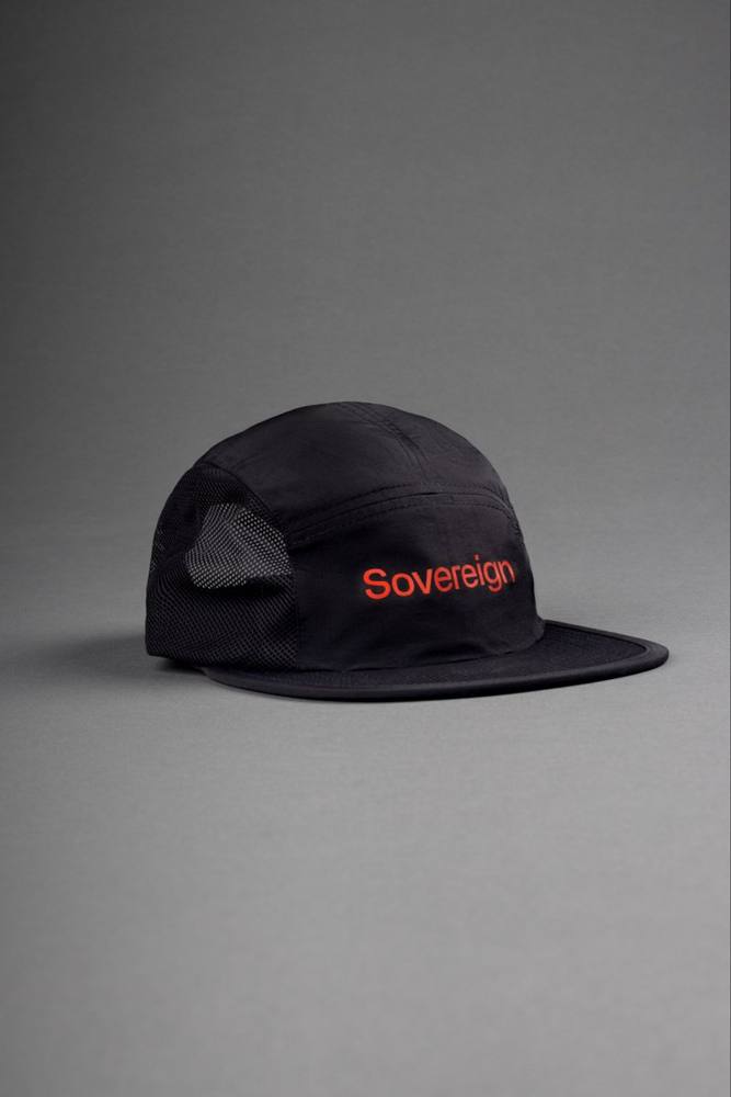 Palantir Sovereign Blackout red-script 5-panel cap