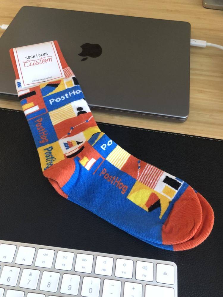 PostHog Hedgehog socks