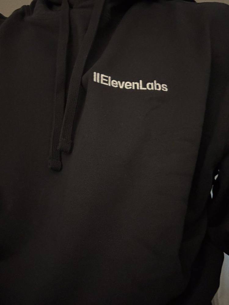 ElevenLabs Black logo hoodie (dev program)