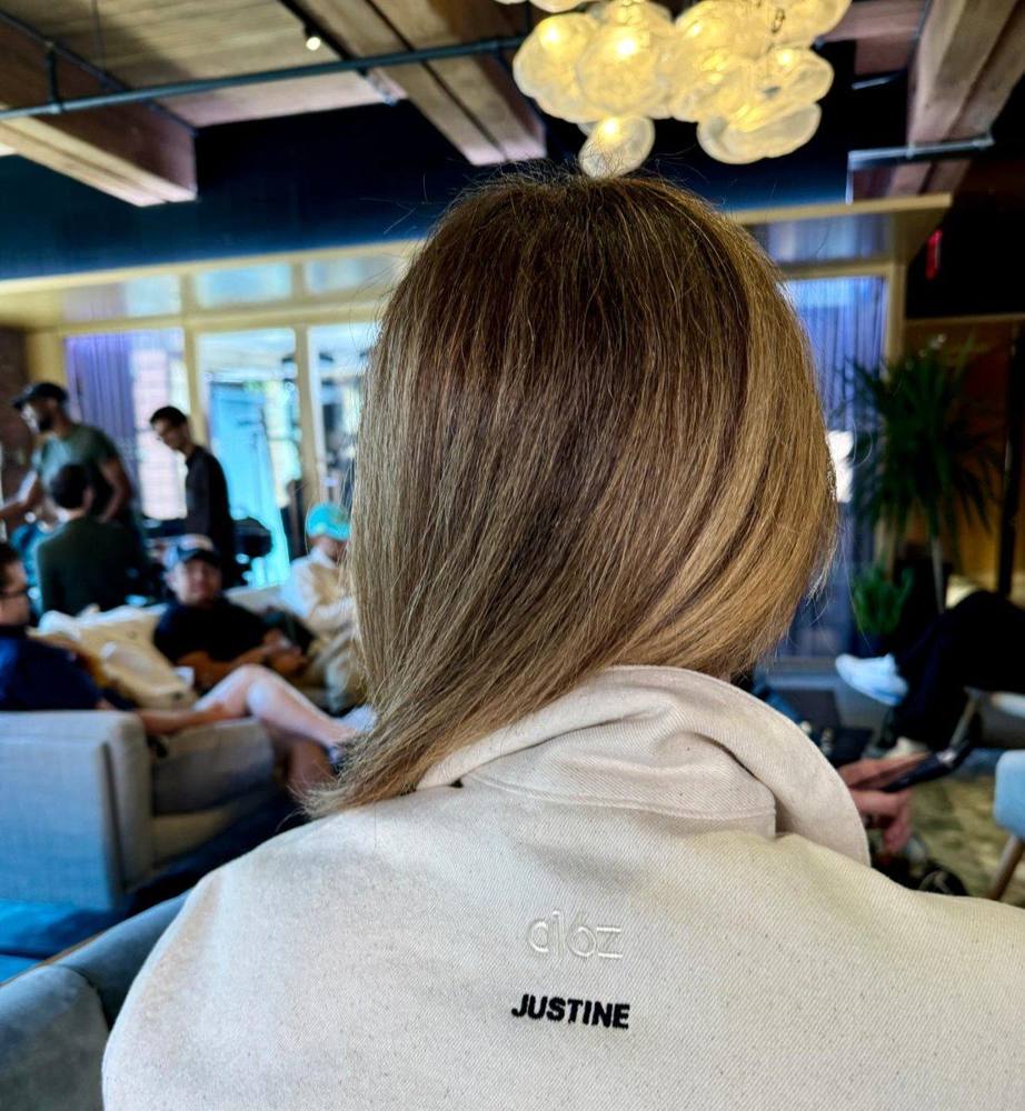 a16z Custom name-embroidered event jackets