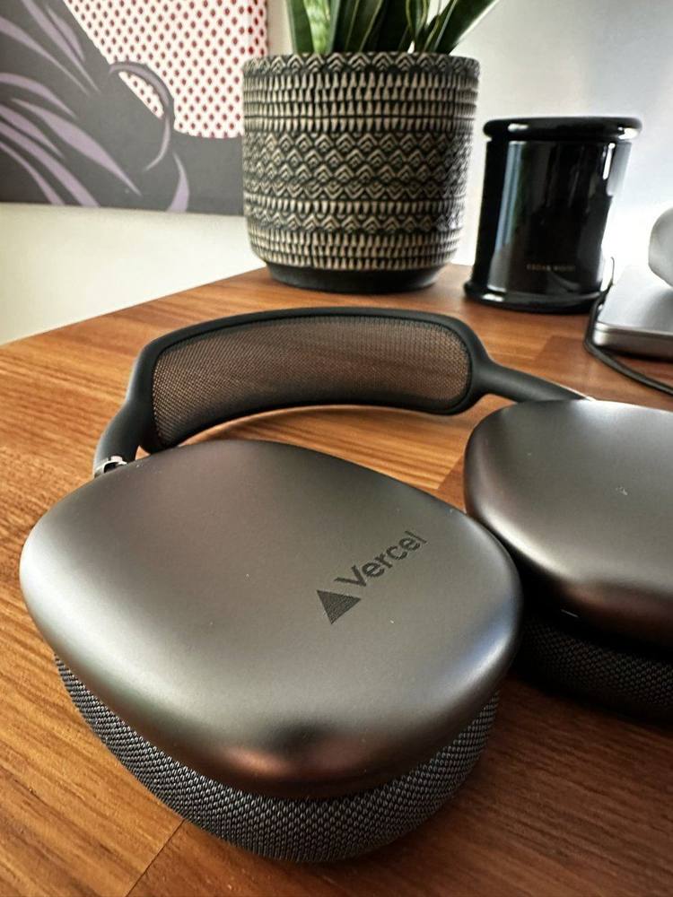 Vercel Triangle-logo over-ear headphones