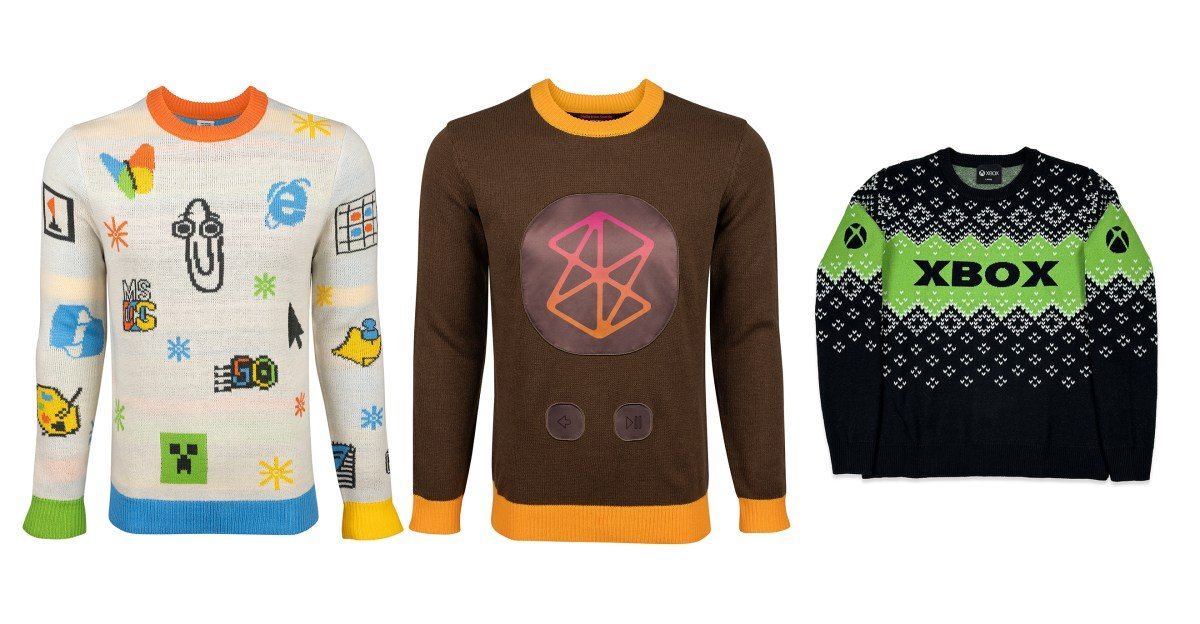Microsoft Zune Brown Ugly Sweater